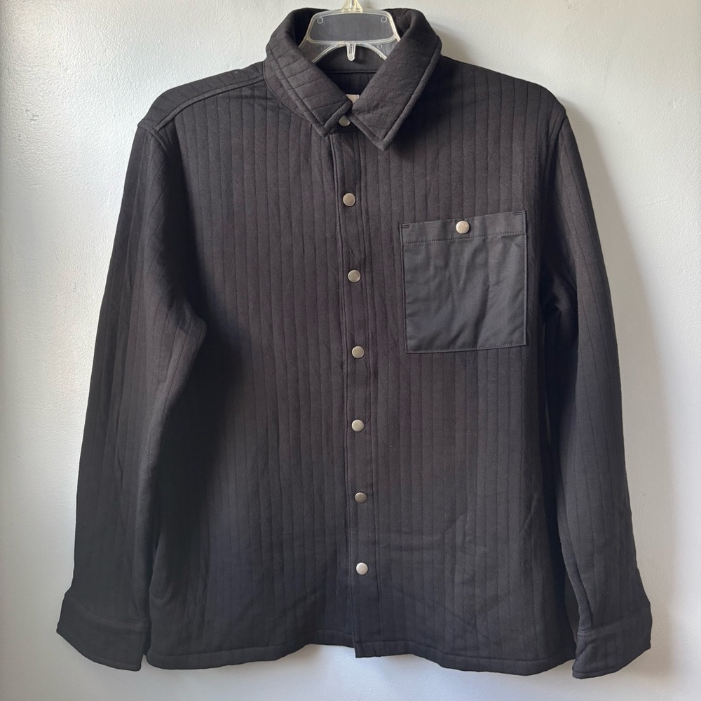 NWT-Goodfellow & Co. Men’s Black Quilted Shirt Jacket, size M